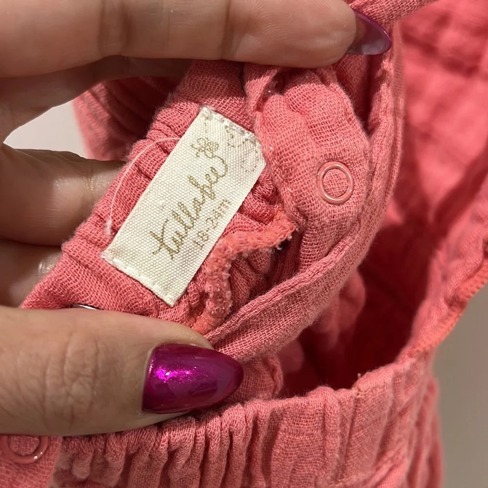 Tullabee baby 100% organic cotton ruffle romper